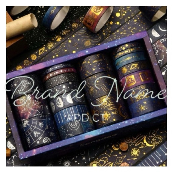 Songdao Other - 20 Rolls of Scrapbook Journal Goth Celestial Themed Washi Tape Box Set
